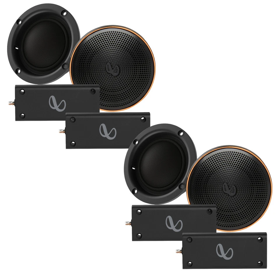 Infinity Kappa 303S 3" Midrange Speakers/Crossovers - Black, Pair of 2