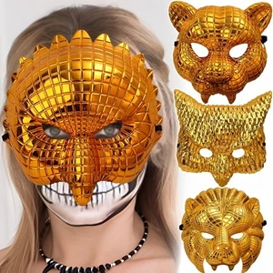 Masques de fête serie TV Game VIP Boss Mask Golden Leopard party Halloween - Picture 1 of 11