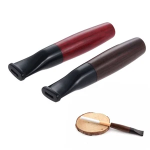 3.15" Short Wooden Cigarette Holder Cigarette Tobacco Pipe Fit Regular Cigarette - Picture 1 of 8