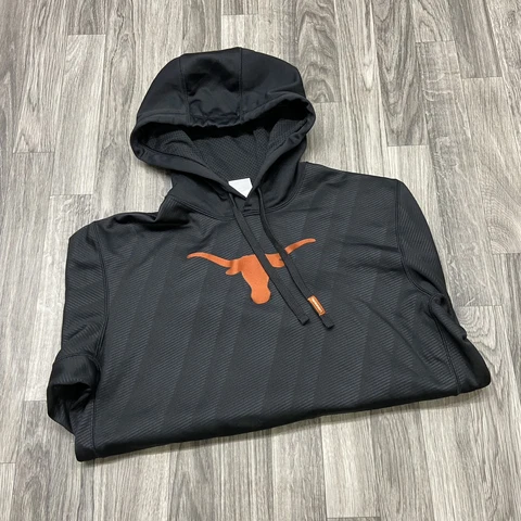 NIKE Texas Longhorns NCAA Pullover Black Hooded Sweatshirt Hoodie Men's Size S Cover