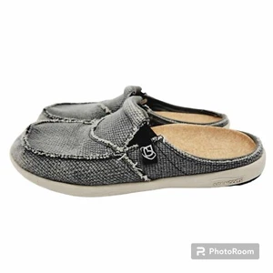 Spenco Siesta Womens 6 Slides Mules Gray Tweed Slip On Cork Casual Orthotic EUC - Picture 1 of 11