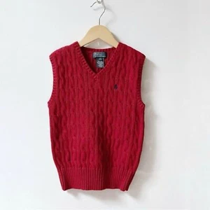 POLO by Ralph Lauren Cable Knit Vest Red, Boys' 5 - Picture 1 of 7