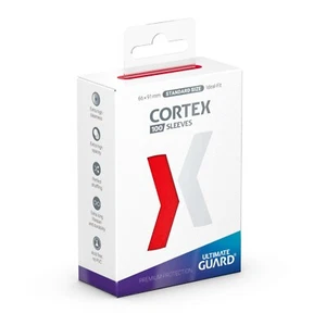 (100-Pack) Ultimate Guard Cortex RED GLOSS Gaming Card Sleeves Standard Size - Picture 1 of 4