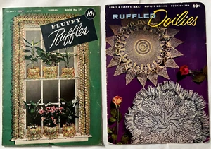 Crochet Pattern Books Ruffled Doilies & Fluffy Ruffles Fruit Edgings Seat Cover+ - Picture 1 of 16