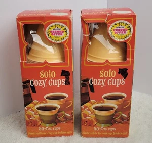 Solo Cozy Cup Refills Vintage Box 50 rot Retro Box nicht geöffnet Requisite 70er Schallplatte - Bild 1 von 9