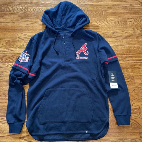 ‘47 Atlanta Braves Fleece Lined Pullover Hoodie Mens MED Cover