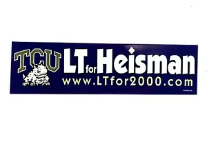 TCU Football LT Heisman 2000 Sticker Horned Frogs LaDanian Tomlinson VTG Reprod - Picture 1 of 2