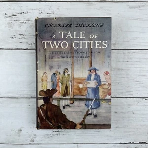Tale Of Two Cities Charles Dickens Illustrated Leopold Gedo Living Library 1946 - Picture 1 of 12