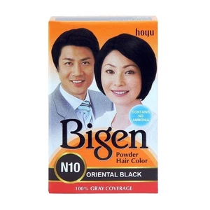 Hoyu-Bigen Powder Hair Color N10 ** Oriental Black **- 6 Gram 100% Grey Coverage