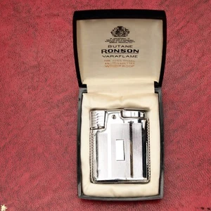 Vintage Ronson Windmaster Lighter in Chrome Boxed - Picture 1 of 22