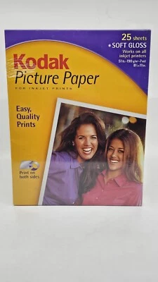 Kodak 25 Sheets Soft Gloss Picture Photo Paper - 8 1/2" x 11" New - Image 1 of 2
