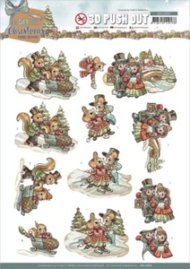FIND IT TRADING - 3D PUSH OUT - UN REGALO PARA NAVIDAD - SNOWFUN - Imagen 1 de 1