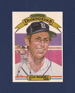Alan Trammell signed Detroit Tigers 1982 Donruss Diamond King baseball card - Picture 1 of 1