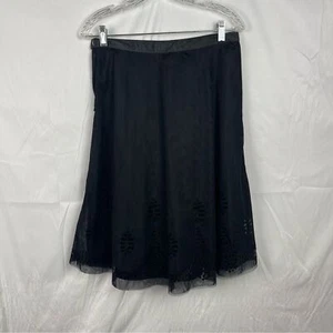 Nueva Minifalda Vintage Antigua Azul Marino Negra Cintura Baja Forrada Malla Lentejuelas Mujer;s Talla 2 - Imagen 1 de 6