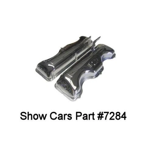 409 1963 1964 cubiertas de válvula cromadas Chevrolet Impala Bel Air con goteros falsos Foto 1 de 1