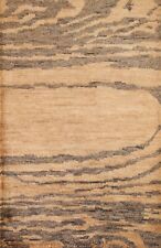 Contemporary Abstract Indian Area Rug 5x7 Hand-knotted Carpet 