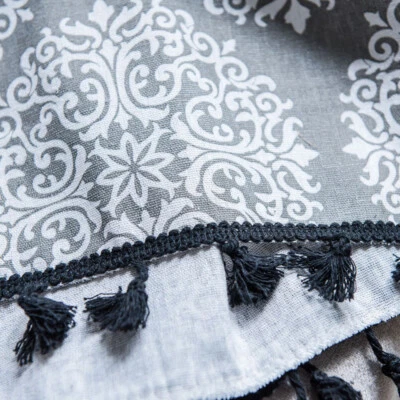 Cortina Boho Borla Para Salón Dormitorio Ventana Cortina Decoración Foto 1 de 4