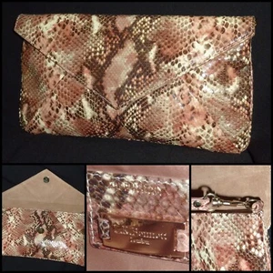 L. K. BENNETT PYTHON CLUTCH W DETACH STRAP - GOOD ORDER - Picture 1 of 14