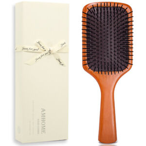 Premium Hair Brushes Large Wooden Paddle Hair Detangling Comb Smooth Sturdy Gift