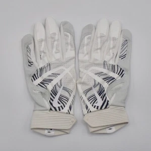 Nike HyperDiamond Pro Batting Gloves Women's Large White/Wolf Grey - Picture 1 of 6