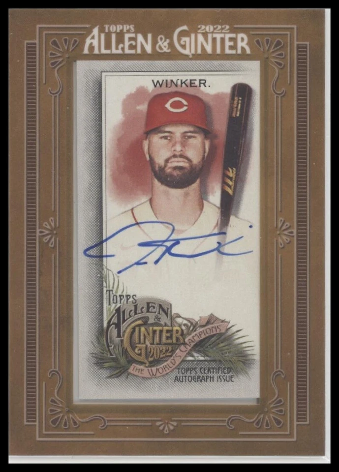 #MA-JW Jesse Winker 2022 Topps Allen & Ginter Framed Mini Autographs - Image 1 of 2