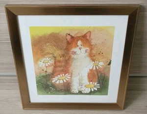 Alex Clark Large Print Ginger Cat Retired Print Framed and Mounted - Picture 1 of 4