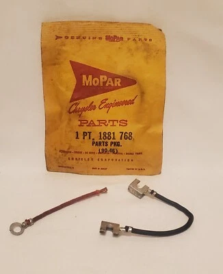 **NOS -P# 1881 768-MOPAR Distribuidor Ground Lead Plymouth Dodge Chrysler DeSoto - Imagem 1 de 4