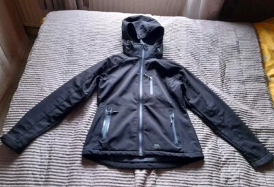 Chaqueta con capucha negra para mujer TRESPASS Softshell UK 12 Foto 1 de 4