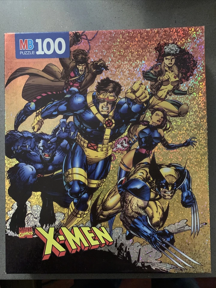 Fantastic Four 4 Puzzle 1996 Marvel 100 Pcs Milton Bradley Unopened Glittery