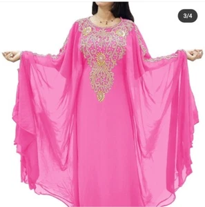 SALE New Moroccan Dubai Kaftans Farasha Abaya Dress Very Fancy Long Gown MS 209 - Picture 1 of 10