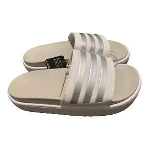 Sandalias Adidas ADILETTE Plataforma Toboganes Para Mujer Talla 9 Blancas Sin Cordones NUEVAS - Imagen 1 de 3