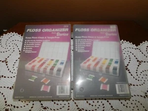 2 Darice Plastic Organizers w/ DMC Embroidery Floss Thread Cross Stitch Crafts - Picture 1 of 6