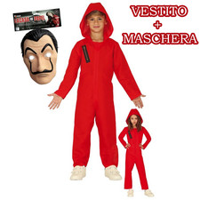 Tuta La casa di Carta Tuta La Casa de Papel Costume Bambino 5-14 Anni Maschera