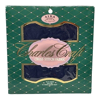 Tela de punto de cruz Charles Craft 14 puntos algodón Aida 12x18 nueva Foto 1 de 4