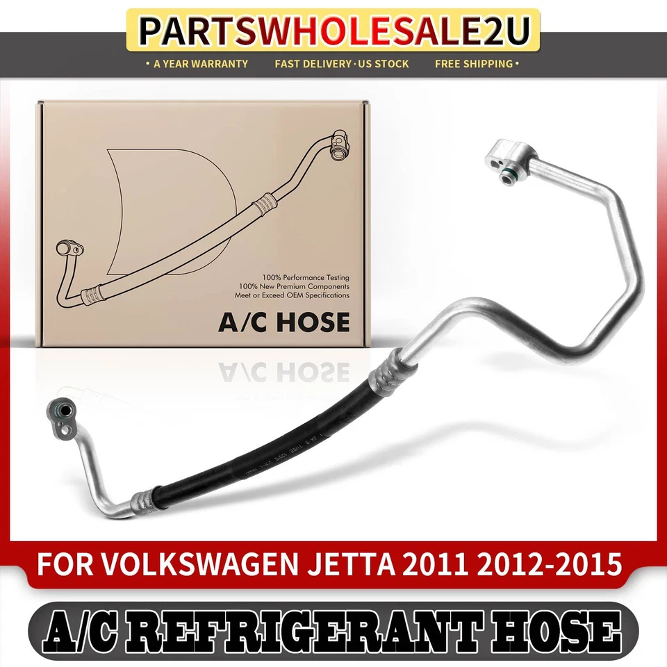 Línea de descarga de manguera de aire acondicionado para Volkswagen Jetta Beetle Passat diésel alta presión Foto 1 de 4