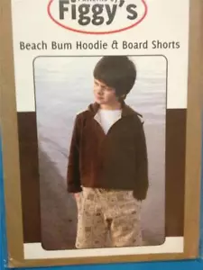 Figgys Sewing Pattern 0000 Beach Bum Hoodie & Board Shorts Size 8-14 UC - Picture 1 of 3