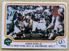 1979 Fleer Team Action Super Bowl III NY Jets Baltimore Colts Matt Snell 59 Poor