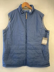 Dakota Grizzly Bennett Puffer Vest Men's XL Blue Reversible Full Zip New NWT $96 - Picture 1 of 15