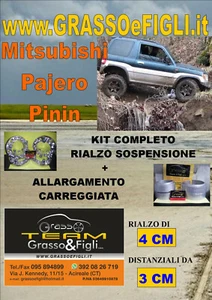 Kit COMPLETO Rialzo Molle + 4 Distanziali Ruota 3cm For Pajero Pinin Molla GRAND - Picture 1 of 3