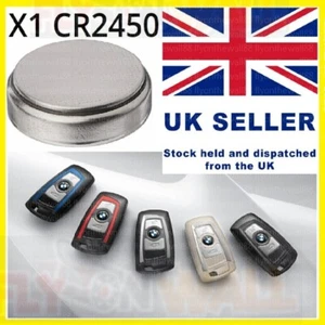 Auto Schlüsselanhänger Batterie für BMW Fernbedienung 5 F10 F11 F07 2010 - 2017 F-Serie 1X CR2450 - Bild 1 von 1