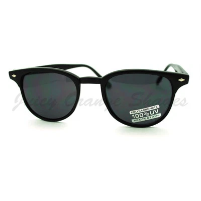 Gafas de sol finas redondas con montura lateral de cuerno unisex vintage retro Foto 1 de 4