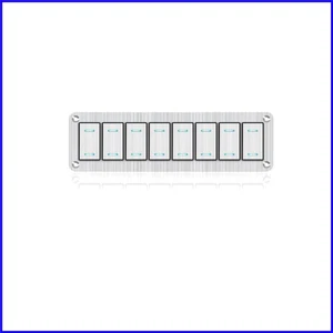 Premium 8 Gang Rocker Switch Panel with LED Indicators - Marine & Automotive - Picture 1 of 8