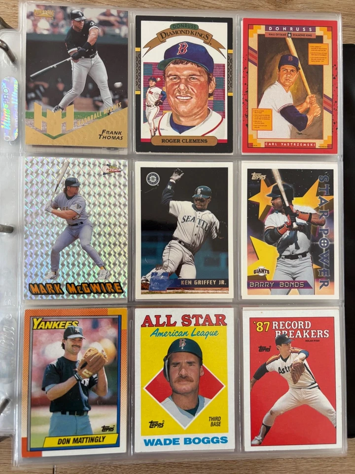 Carpeta de estrellas de béisbol y MVP de los años 80-90 - Griffey Bonds McGwire - 350 tarjetas Foto 1 de 4