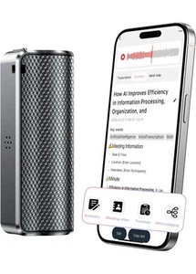 AI Voice Recorder with Real-Time Transcription & Translation, 70+ Languages 64GB - Picture 1 of 4