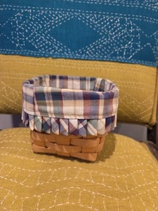 Longaberger 1994 Small Spoon Square Basket Liner Vintage Hand Woven - Picture 1 of 12