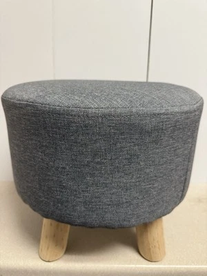 Mini Gray Ottoman  - Image 1 of 4