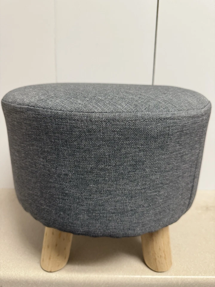 Mini Gray Ottoman  - Image 1 of 4