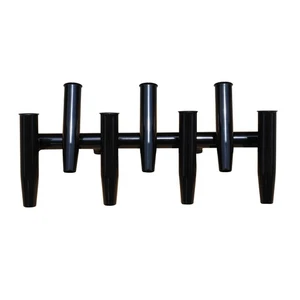 Dolphin 7 Rod Holder |Fishing Console Boat T Top Rocket Launcher Black Coated - Foto 1 di 2