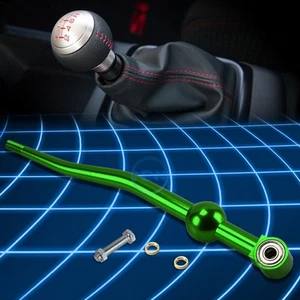 12 "Green Aluminum Dual Bend Manual Stick Short Throw Shifter para EG / EK / EJ / DB / DC - Imagen 1 de 4