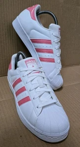 NUEVAS ZAPATILLAS ADIDAS SUPERSTAR TALLA UK 5 BLANCAS Y ROSAS IMPRESIONANTE PAR  - Imagen 1 de 10